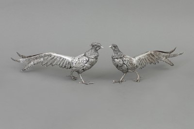 Lot 560 - 2 Silber Tischfiguren "Fasanenpaar"