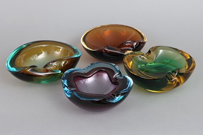 Lot 1133 - 4 MURANO Glasschalen/ Aschenbecher