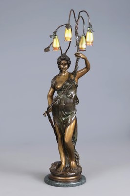 Lot 1777 - Steh-/Figurenlampe im Stil des Art Nouveau