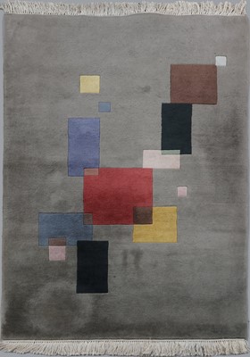 Lot 481 - Teppich mit geometrischem Dekor im Stile Paul Klee