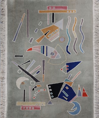 Lot 482 - Teppich mit geometrischem Dekor im Stile Paul Klee