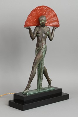 Lot 1140 - RAYMONDE GUERBE & MAX LE VERRIER Art Deco Tischlampe "Espana"