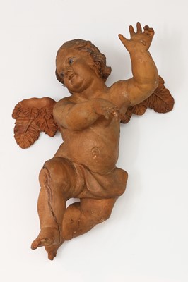 Lot 939 - Holzschnitzfigur eines Putto