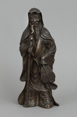 Lot 67 - Chinesische Bronzefigur "Louhan"