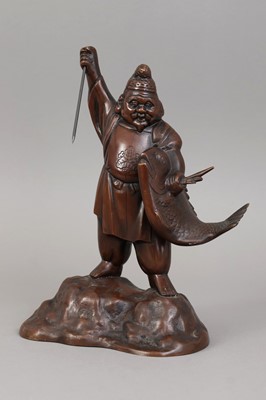 Lot 124 - Japanischer Bronze Okimono "Ebisu"