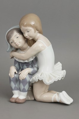 Lot 310 - LLADRO (Spanien) Porzellanfigur "Ballerina und Pierrot"