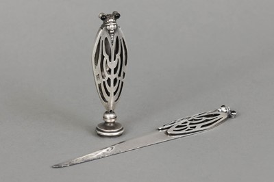 Lot 845 - 2-teiliges Korrespondenz Set des Art Nouveau