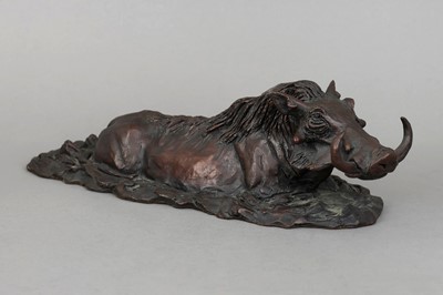 Lot 1152 - BRIDGET RANDALL (1950) Bronzefigur "Warthog"