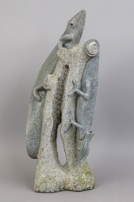 Lot 1102 - Afrikanische Steinskulptur der Shona, "Chamäleons"