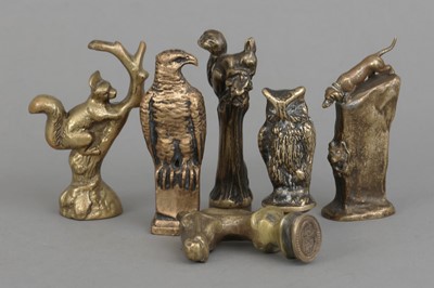 Lot 811 - 6 Bronze Petschaften mit Tierfiguren