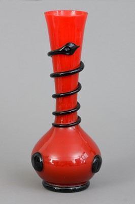 Tango Glas Vase in der Art von Lötz